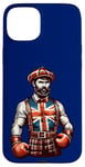 Coque pour iPhone 15 Plus Boxe Chasseur Britannique Union Jack Drapeau