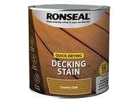 Ronseal Q/D DECKING STAIN COUNTRY OAK 2.5L country oak 2.5 liters PAINT