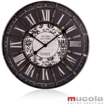 Horloge murale Horloge Decou Horloge Station Horloge cadre métal 60cm noir antique horloge esclave xxl romaine