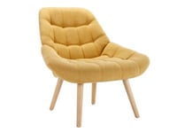 Fauteuil en tissu jaune moutarde LUOSTO