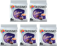 Tassimo Cadbury Hot Chocolate Pods x8 (Pack of 5, Total 40 Drinks)