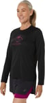 Asics Women's Fujitrail Logo LS Top Performance Black/Blackberry, M