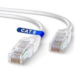 Mr. Tronic White Cat 6 Ethernet Cable 10m, LAN Ethernet Network Cable with RJ45 Ends Connectors, Internet Cable Compatible with Cat 7 / Cat 8 | AWG24 Patch Cable, UTP Cat6 CCA Cable (10 Meter, White)