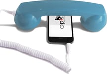 Opis 60S Micro-Combiné Telephone Portable/Écouteurs Filaire/Casque Audio En Forme Combiné Téléphonique Compatible Avec Iphone Avec Lightning (Adaptateur Inclus) (Azure)