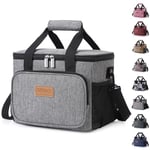 Lifewit Grand Lunch Bag de 12-Canettes (8.5L), Lunch Box Isotherme, Glacière et Sac Réfrigérant pour Adultes, Hommes, Femmes, Gris