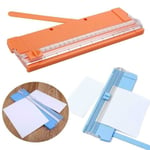 857a5 Paper Cutter Sliding Portable Mini Trimmer with Foldable Ruler for Craft Purple ABS Metal, Size: 22