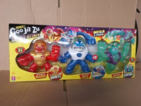 Heroes of Goo Jit Zu Galaxy Attack 3 Pack BLAZAGON ASTRO THRASH MERCULOK Figure