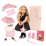 Our Generation – 46 cm Starry Fashion Starter Doll – Blonde Hair & Bright, Sky-Blue Eyes – 3 Outfits & Styling Accessories in Gift Box – Pretend Play – Toys for Kids Ages 3 & Up – Stella