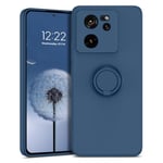 VENINGO Coque pour Xiaomi 13T/13T Pro avec Porte-Anneau, Coque Fine en Silicone Liquide, Étuis de Protection Minces Antichoc pour Xiaomi 13T/ 13T Pro, Bleu