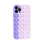 Coque Popping Bubble pour Apple iPhone 12/12 Pro, Violet Rose - Neuf