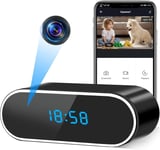 Camera Espion WiFi,Mini Caméra Cachée Réveil sans Fil 5Ghz WiFi,120°1080P HD Micro Caméra Espion Surveillance avec Détection de Mouvement Vision Nocturne(Q1050)