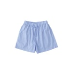 Tekla - Poplin Pyjamas Shorts - Blue Pin Stripes - L - Pyjamaser - Blå