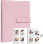 Album Photo 128 Pochettes Pour Instax Mini Liplay 11 12 90 70 50S 26 25 9 8+ 8 7S Appareil Photo Instantané, Polaroid Snap Snaptouch Pic-300 Z2300 Mint Zip Instant Camera Printer (Rose)