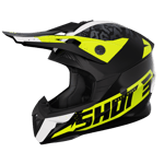 Shot Race Gear Crosshjelm Pulse Airfit, Sort/Hvid/Neongul