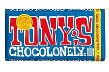 Tonys Chocolonely 70% Dark Chocolate 180g-15 Pack