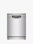 Bosch Series 4 SMS4EKI06G Freestanding Dishwasher, Silver Inox