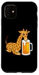 Coque pour iPhone 11 Girafe Bière amusante Amoureux de girafe – Girafe drôle