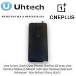 Vitre Arrière (Back Glass Phone) OnePlus 6T - Noir Brillant (Shiny Black)