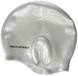 Aqua-Speed Ear Cap Silicone s Bonnet de Natation Homme, Argenté, Taille Unique