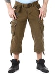 Geographical Norway Parra 3/4 Cargo Shorts - Khaki