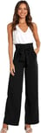 Femmes ¿¿L¿¿Gant Taille Haute Large Pantalons D'¿¿T¿¿ Business Festival Set Pantalons Avec Ceinture