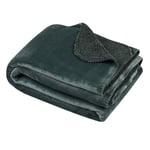STOF - Plaid - Taille 180x220 cm - 100% Polyester - Couleur Jade - Modèle Michigan - Couverture - Doux Chaud Confortable, uni