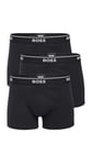 Hugo Boss Men's 3-Pack Stretch Cotton Regular Fit Trunks, Black, XXL (Pack of 3)