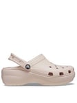 Crocs Classic Platform Clog Wedge - Quartz Pink, Pink, Size 6, Women