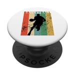 Ballon de basket vintage pour homme et femme rétro vieilli PopSockets PopGrip Adhésif