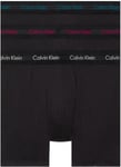 Calvin Klein Men Boxer Briefs Stretch Cotton Pack of 3, Black (B- Auth Gry/Chesapk Bay/Jwl Lgs), XS