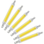 Pateacd R7S Ampoules LED 78mm 118mm Ampoule LED COB Lampe 10W 20W Équivalent Lampe Halogène 160W, 2000LM 360 Degrés Dimmable Blanc Froid 6000K pour Plafonnier/Lampadaire,Cool White 6pcs,118MM