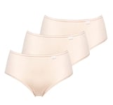 Sans Complexe Women's Simply Cotton Slip, Pink Peony Silver, UK 20 (Pack of 3)