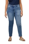 Ulla Popken Jean avec Patch, Blue Denim, 32W / 32L Femme