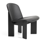 HAY - Chisel Lounge Chair - Black water-based lacquered oak Front upholstery, Sense Black Leather - Fåtöljer - Andreas Bergsaker