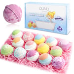 DUAIU Bath Bombs for Women Gift Set 14 Pcs Fizzy Bubble Bath Bombs with Essential Oil Natural Organic Perfect for Bubble Spa Bath Birthday Mothers Day Gifts Idea for Her Wife Monther and Girlfriend