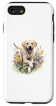 Coque pour iPhone SE (2020) / 7 / 8 Labrador Retriever Floral Wildflower Dog