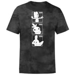 Pokemon Generation 3 Monochrome Starters Men's T-Shirt - Black Tie Dye - S