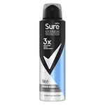 Sure Men Maximum Protection Clean Scent anti-perspirant deodorant spray with 3x stronger* sweat protection Anti-perspirant Deodorant Aerosol 96h protection against sweat and odour