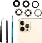 Max Sapphire Lot de 3 lentilles de rechange en verre pour appareil photo arrière iPhone 12 Pro avec adhésif préinstallé et kit d'outils de réparation