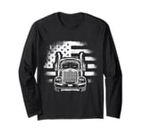 American Flag Truck Long Sleeve T-Shirt