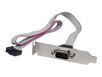 Startech.Com 1 Port 16In Db9 Serial Port Bracket To 10 Pin Header - Low Profile - Low Profile Db9 Header - Db9 Bracket (Plate9m16lp) - Seriell Panel - Db-9 (Hane) Till 10 Pin Idc (Hona) - 40.6 Cm - Grå