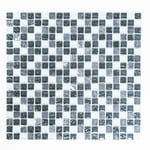 mosaik ws globe sq. crystal/stone mix grey 1,5x1,5x0,8