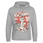 Hybris Tom & Jerry Vintage Comic Epic Hoodie Herr (Heather-Grey,M)