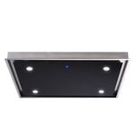 90cm Ceiling Cooker Hood Kitchen Extractor Fan In Black, Remote - SIA CLN91BL