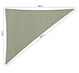 Shadow Comfort Ombre Voile écran Solaire perméable à l'eau HDPE auvent de Jardin pour Jardin extérieur Terrasse UV Bloc - Triangle 3x4x5m - Moonstone Green