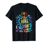 This Girl Glows For Kids Tie Dye Bright Colors 80's And 90's T-Shirt