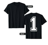 Number Sports 1 Shirt Varsity College Team 1st One on Back T-Shirt