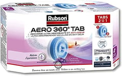 Rubson AERO 360° Recharges en tabs parfum lavande relaxante, recharges pour absorbeur d'humidité, ultra absorbantes et anti odeurs, recharge pour déshumidificateur, 4 x 450 g