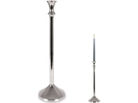 Home Styling Collection Lång Ljusstake Aluminium Silver 40 Cm