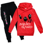 Squid Game Boys girls Sportswear Cosplay Costume Jacka+byxor W . red 150cm